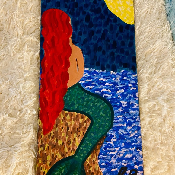 Original Art-The Little Mermaid-Acrylic on Canvas - Picture 2 of 7